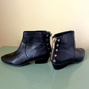 Vince Camuto leather booties with gold  studs